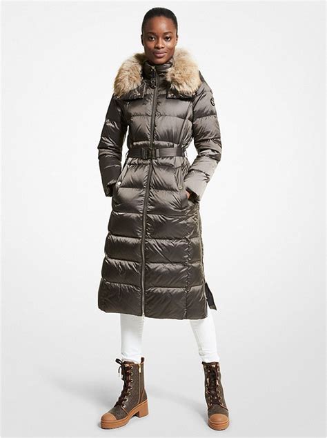 michael kors quilted nylon belted puffer coat|saks michael kors puffer jacket.